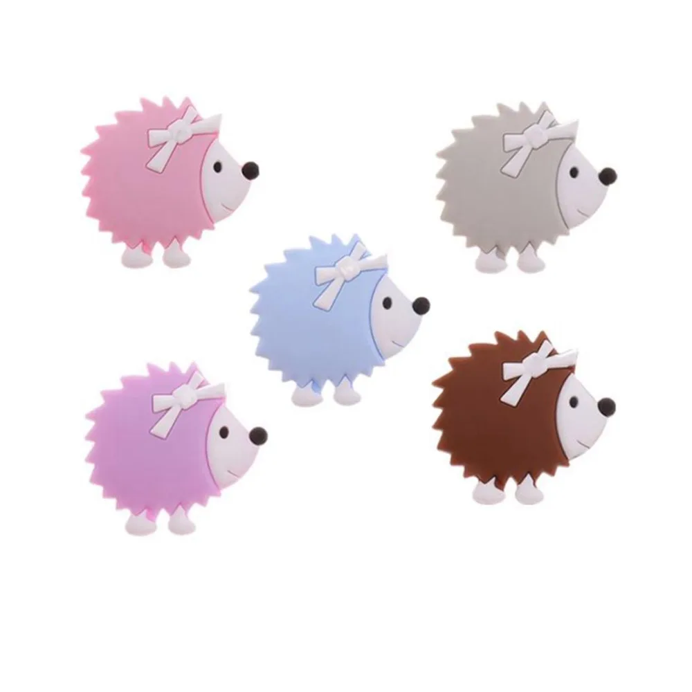 10PCS Hedgehog teether Care pacifier beads DIY accessory Chain BISphenol A non-chewable teething soft baby products