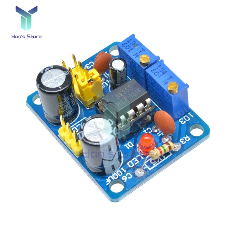 NE555 Pulse Frequency Duty Cycle Square Wave Rectangular Wave Signal Generator Adjustable 555 Board NE555P Module