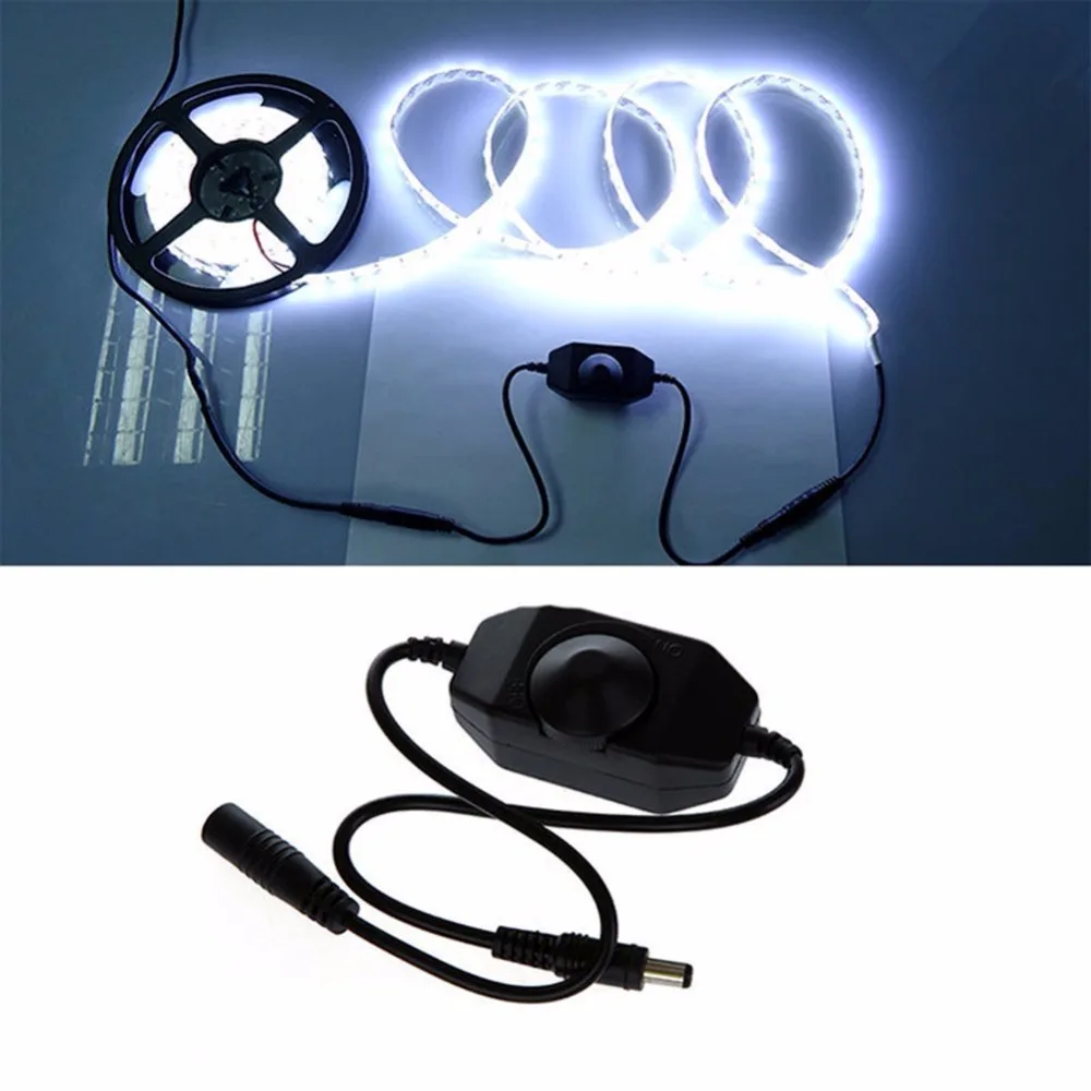 5PCS Mini LED Brightness Adjust Switch Dimmer Controller   for 3528 5050 5630 Single Color LED Strip Light LED Dimmer 12V,24V