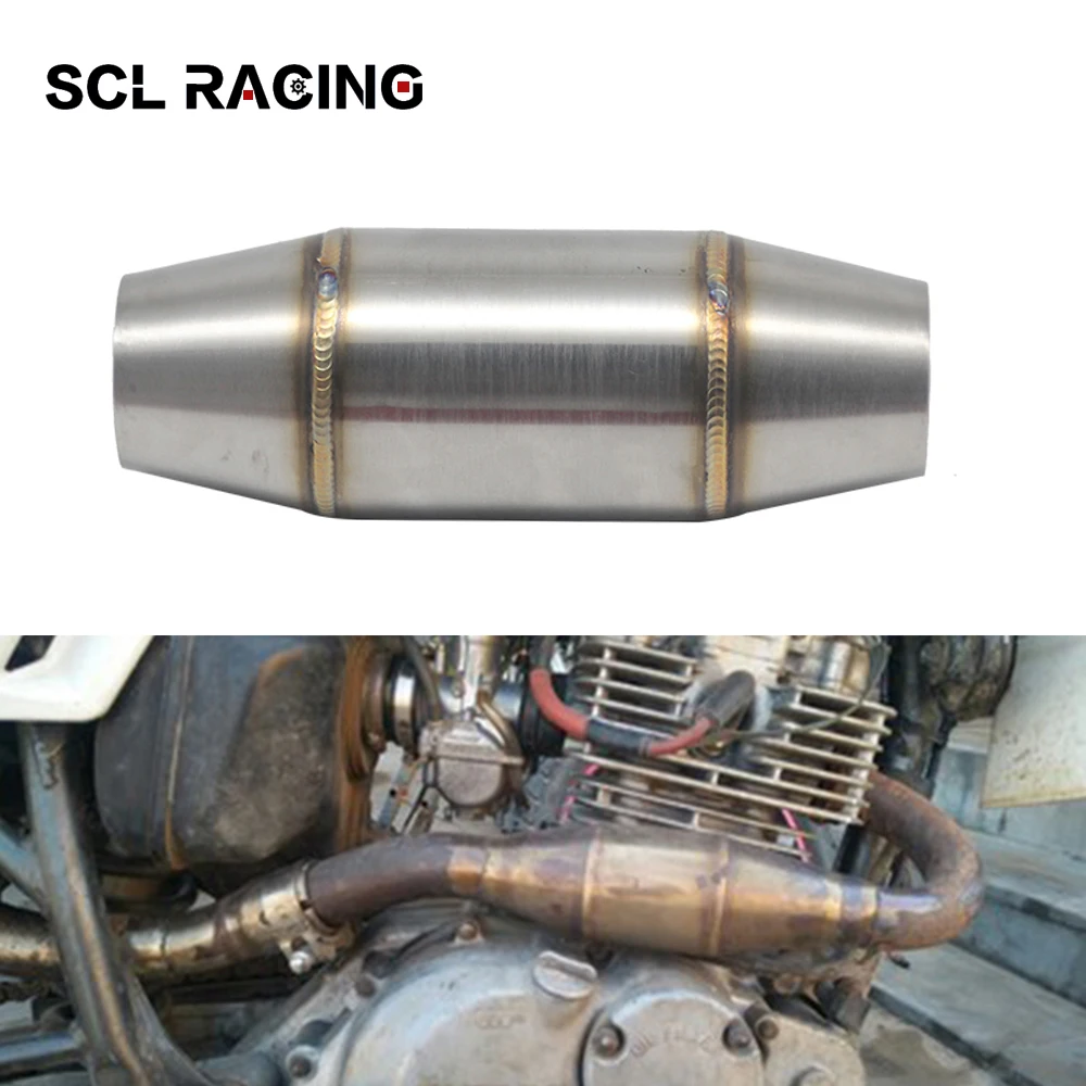 Alconstar Motorcycle 35mm Exhaust Pipe Muffler Catalyst Expansion Chamber Part For CRF RMZ DRZ KT YZF KXF CRF WRF WR YZ Exhaust