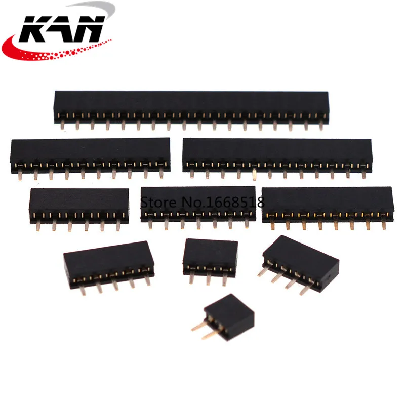 10PCS 1X/2/3/4/5/6/8/10/40 PIN Single Row Straight FEMALE PIN HEADER 2.0MM 2MM PITCH Strip Connector Socket 3p/4p/6p/8p/20p/40p