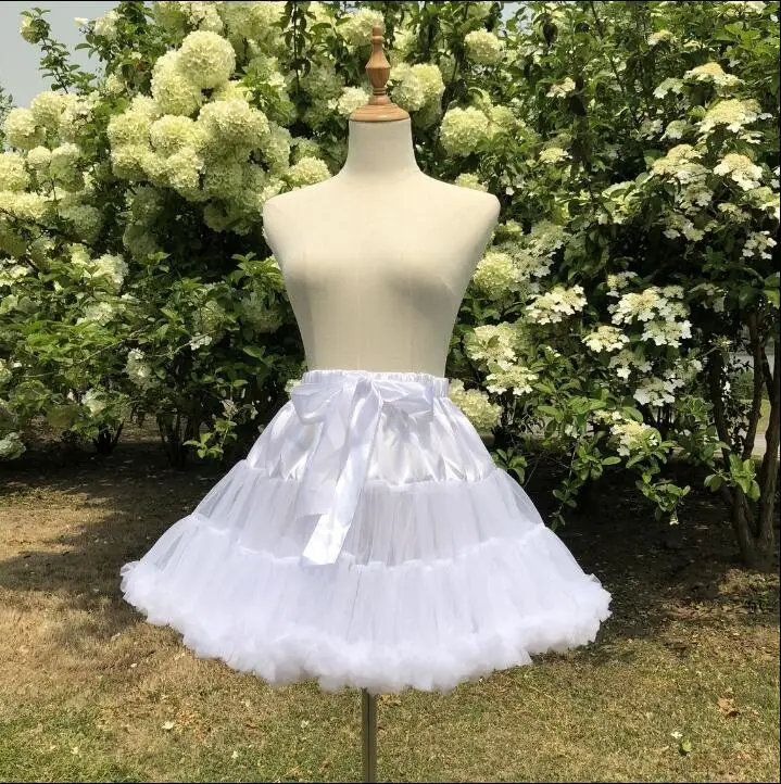 

Lolita Dress Skirt Support Boneless Tutu Under dress Stage Tutu White