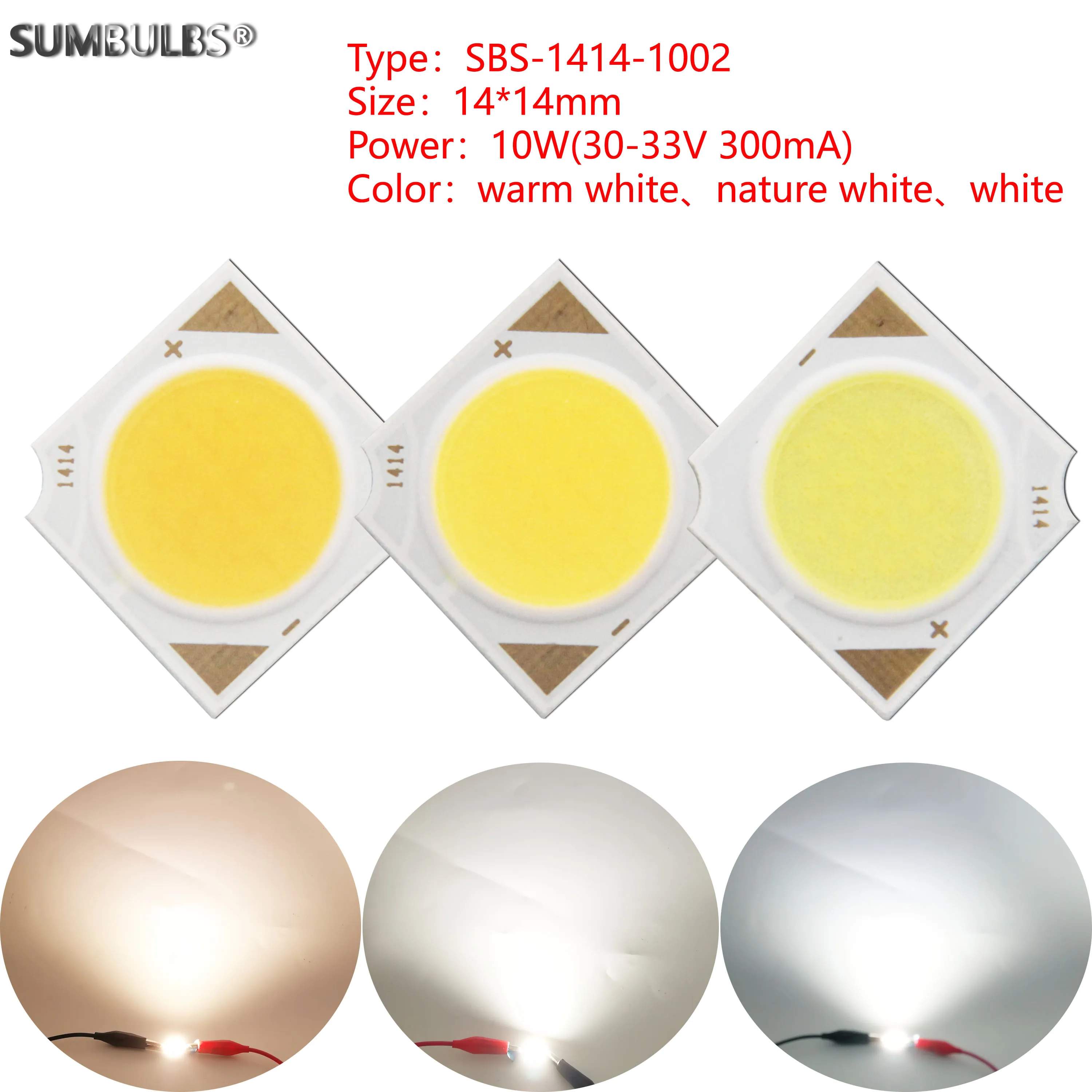 [SUMBULBS] Factory Outlet Store 12W LED COB Light Source 36V 300mA  for Down Spotlight Replacement Lamp Diode