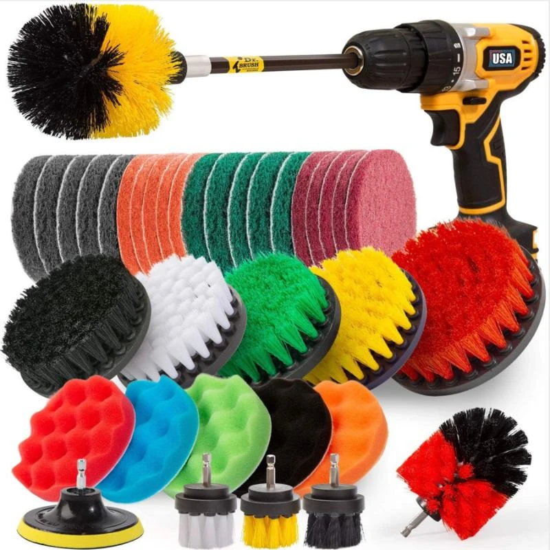 

Drill Brush Kit Power Scrubber Cleaning Kit All Purpose Cleaner Scrubbing Cordless Drill for Cleaning Pool Til Cleaning Brushes