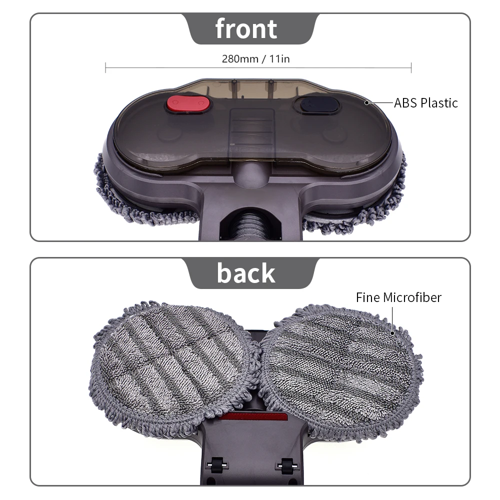A cabeça seca molhada elétrica de esfregar compatível com dyson v7 v8 v10 v11 peças substituíveis com o tanque de água mop cabeça almofadas mop copo de água