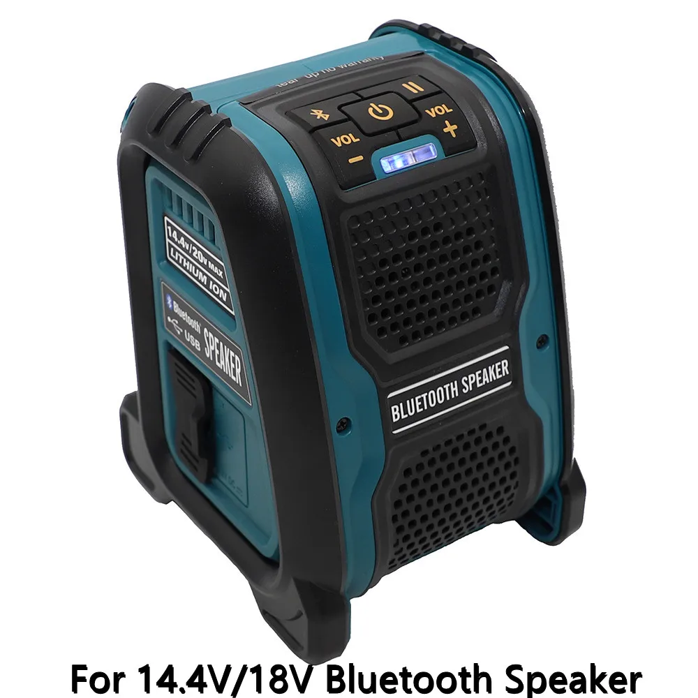 

15W Bluetooth Speaker MP3 Player Loudspeaker Amplifier for Dewalt for Makita for Bosch for Milwaukee 14.4V 18V Li-ion Battery