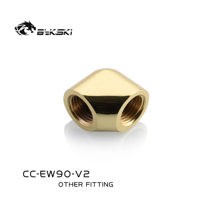 Bykski CC-EW90-V2 Pc Waterkoeling Rotary Fittings 90 Graden G1/4 'Dubbele Interne Draad Water Cooler Gadget Buis connector