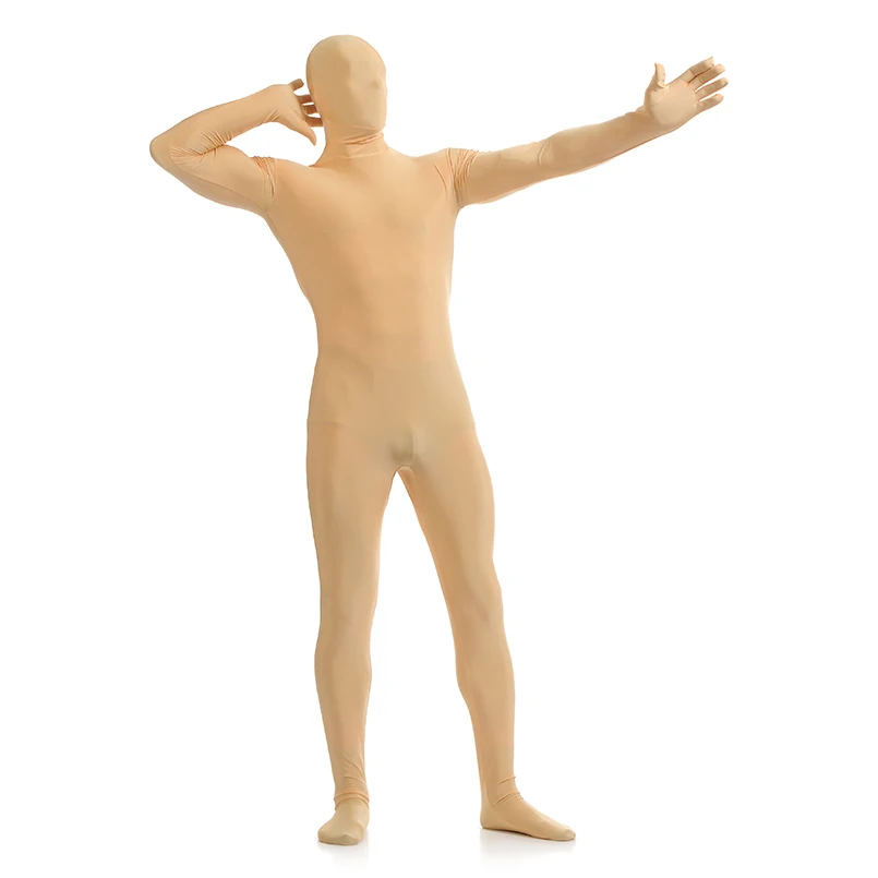 Zentai Body SpandexชุดสูทCatsuitเครื่องแต่งกายฮาโลวีนผู้ใหญ่บอดี้สูทUnisex Unitardที่กำหนดเองสำหรับเปิดตาปาก