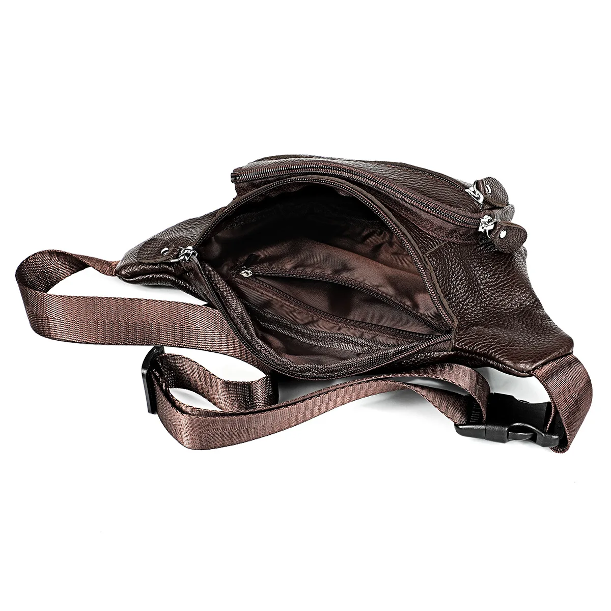 Men Bag Genuine Leather Cowhide Vintage Travel Riding Motorcycle Hip Bum Belt Pouch Fanny Pack Waist Purse Clutch Bag