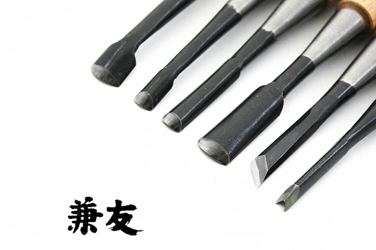 Japanese Chisel Carving Chisel Carving Knife Anlai White Steel Woodworking Chisel Round Chisel Bevel Triangle V Knife