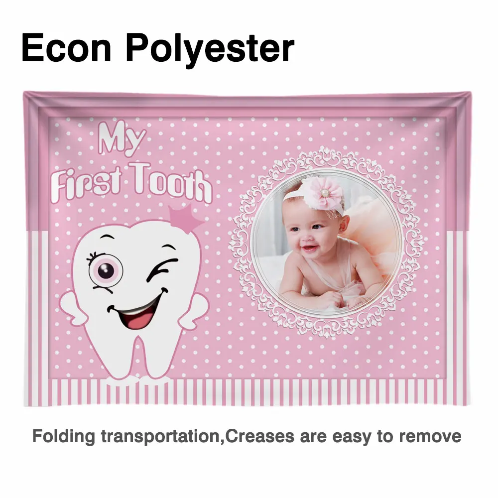 Allenjoy My First Toothตกแต่งฉากหลังแบนเนอร์วันเกิดBaby Shower Girl Boyปรับแต่งภาพพื้นหลังPhotocall
