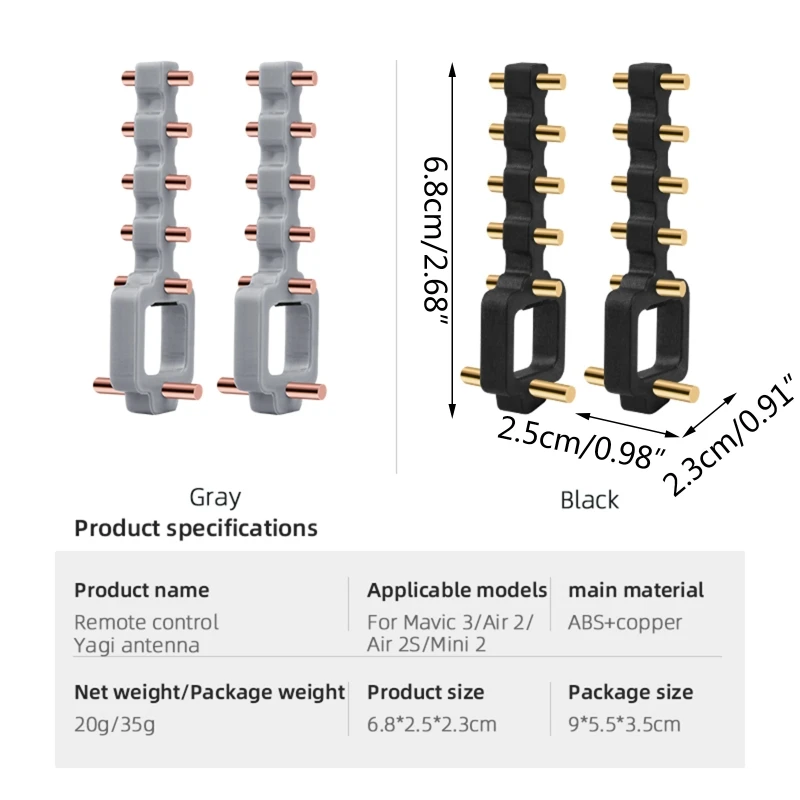 Yagi Antenna Compatible with DJI Mavic 3/air 2/2s/ Mini 2 Remote Control Signal Booster Antenna Range Extender 5.8ghz