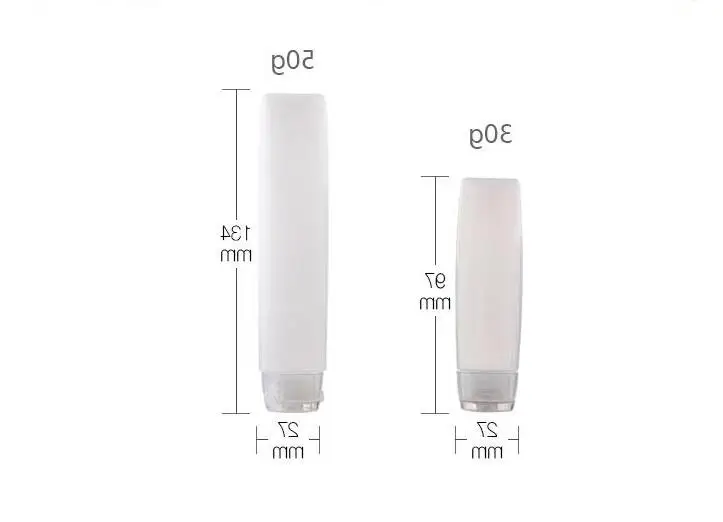 30 50ml Plastic Refillable Portable Soft Tubes With Filp Cap-lotion Makeup Cream Containers Facial Cleanser Organizer Wholesale