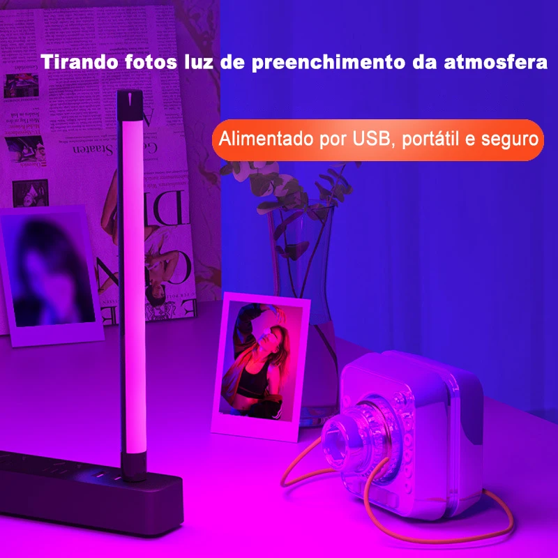 Night Light RGB Fill Light USB RGBW LED Lamp Nightlight Portable Atmosphere Lamp Colorful LED Selfie Lamp Ambient Lighting Decor