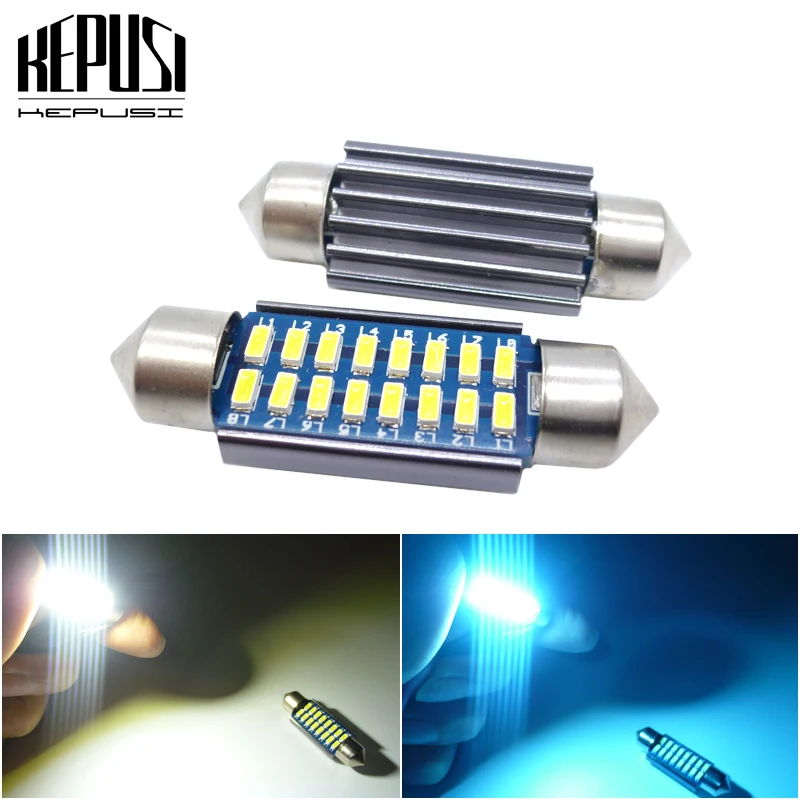 2x Led Festoon 28mm 31mm 36mm 39mm 41mm SV8,5 C10W C5W Led 3014 SMD 12V Lamp Lighting Car Dome Bulb License Plate Lights Canbus