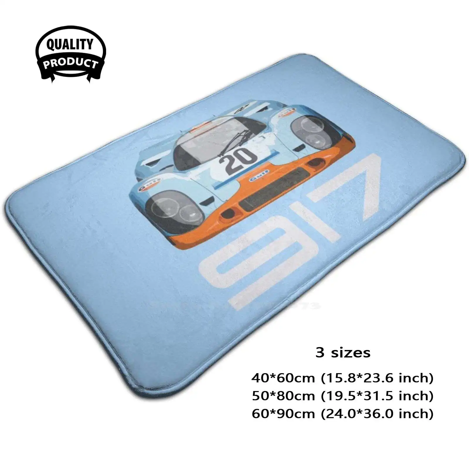 917 1971 No 20 Soft Cushion Home Carpet Door Mat Car Rug 917 Blue Orange Daytona 24H 24 Hours Winner Classic Classic Race