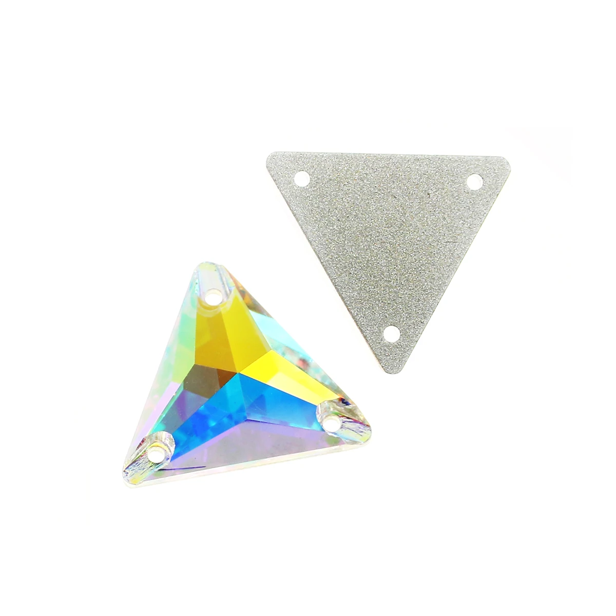 Triangle Sew On Stones and Crystals AB Colors K5 Glass Flatback Rhinestones Sewing Diamond for Clothes Garment Wedding Dress