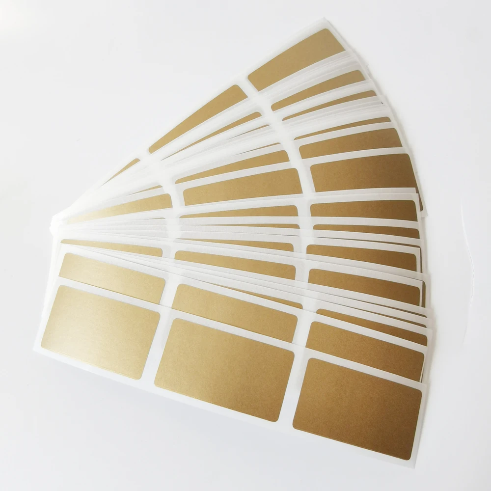 Drop Shipping Small Pack 100pcs 23x42mm Shinny Silver scratch Sticker manuale Game Card Paintcoat