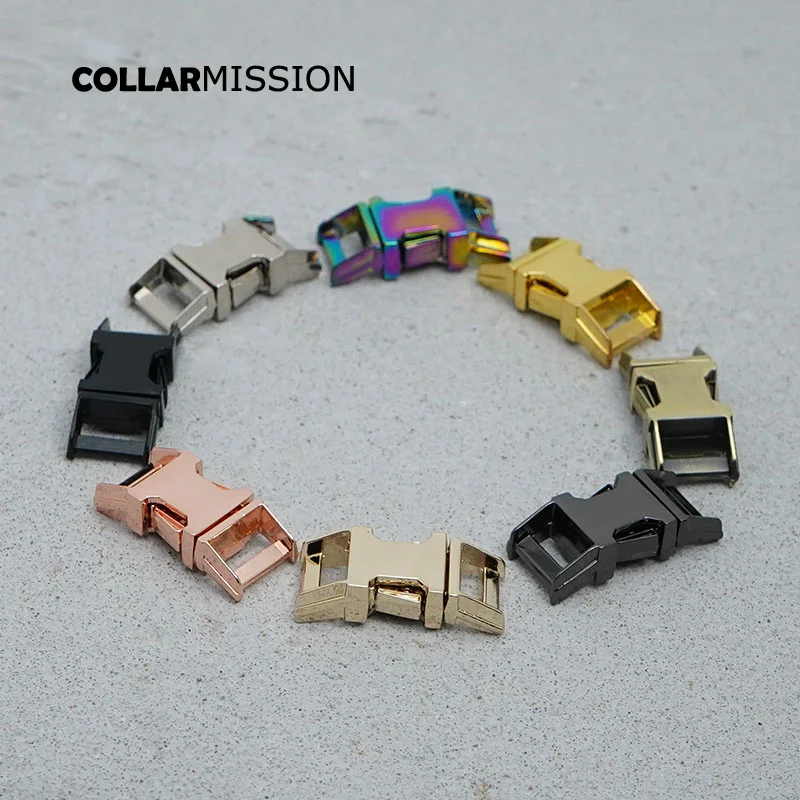 50pcs/lot Side release buckle kirsite DIY dog collars accessory durable security retailing 10mm webbing strapping 8 kinds