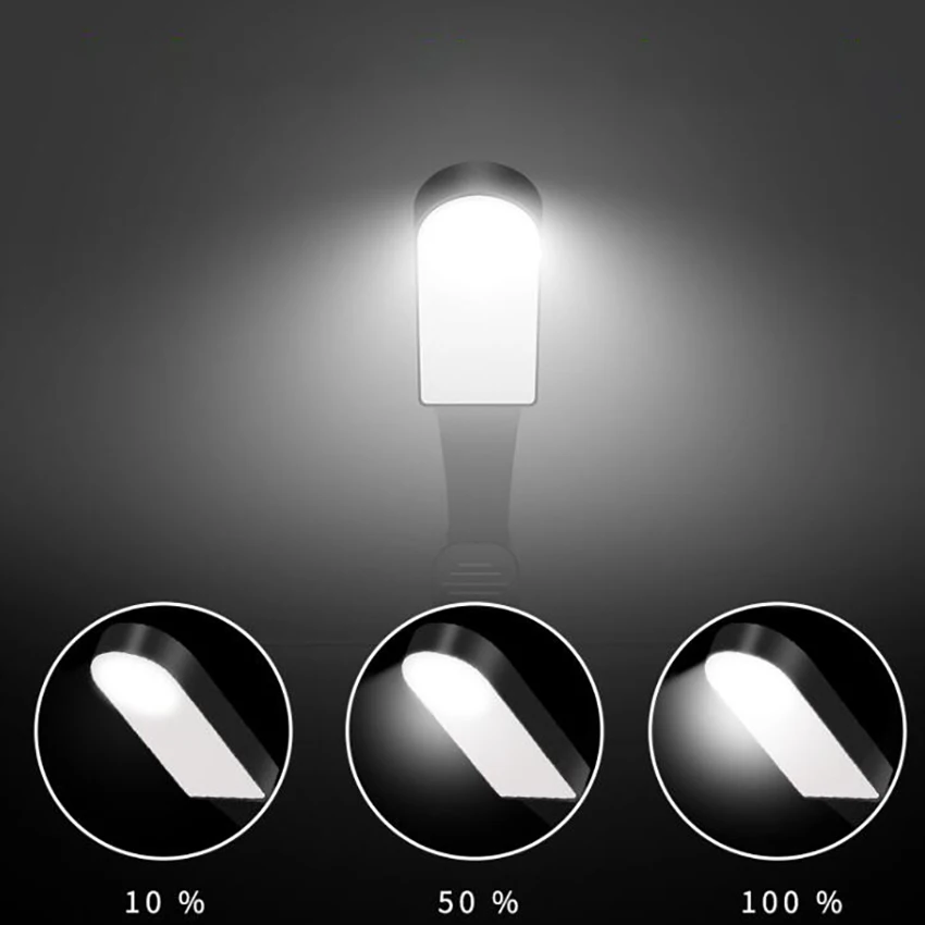 Book Lights With Clip USB Eye Protection Reading Lamps Touch Dimming LED Lamp 360 Degree Bending Bedroom Bedside Night Light
