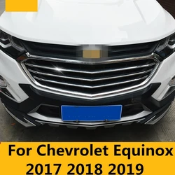 For Chevrolet Equinox 2017 2018 2019 Bumper Air-inlet Grille Trims Front Grille Strip Center Racing Cover decoration Accessories