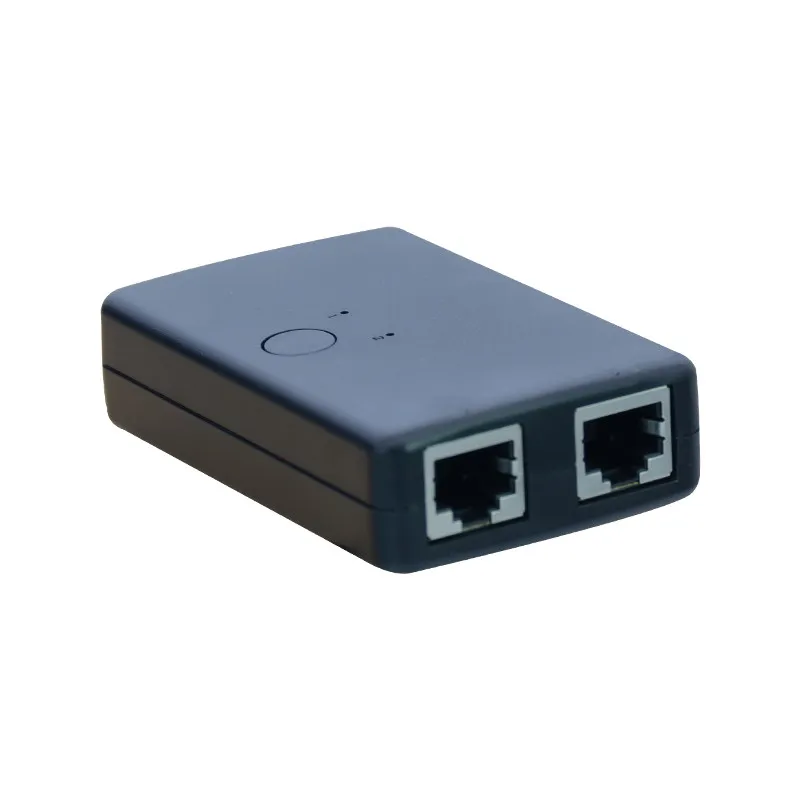 2 puertos LAN RJ45 CAT6 Netzwerk Schalter Selector 2 en 1 Out/1 In 2 Out Interne externo Netzwerk Switcher Splitter Box