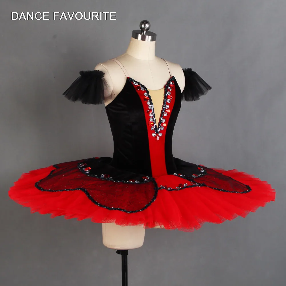 Tutú de Ballet negro preprofesional, traje de actuación, corpiño superior, baile favorito, BLL412, novedad