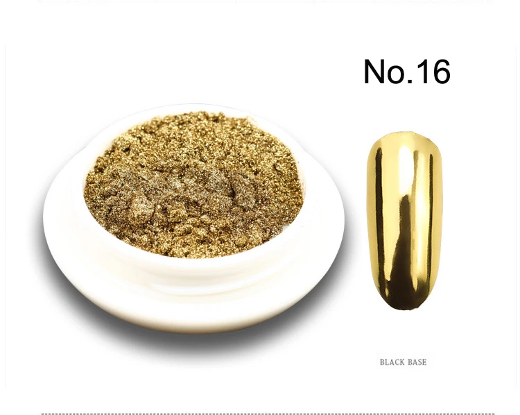 1Pc 19 Farben Nagel Glitter Spiegel Pulver Chrom Staub Nail art Pigment 0,5g Spiegel Pigment Pulver Nagel Glitter dip Pulver, JK47441 – Detail 19