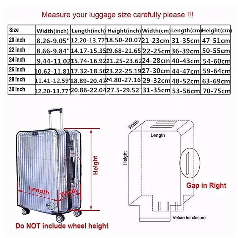 Everyfitユニバーサル防水透明保護ラゲッジスーツケースカバーケーストラベル