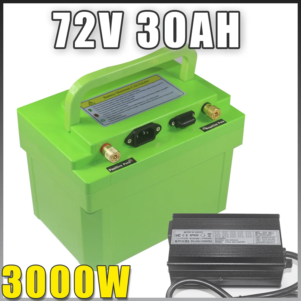 72V 30AH motorcycle Scooter Electric bicycle Lithium Battery 3000W BMS 72V Battery