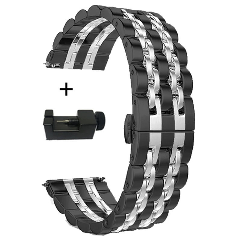 Stainless Steel Band for Xiaomi Huami Amazfit GTR 47/42mm Metal Bracelet Strap Amazfit Stratos 3 GTS Bip Watchband Belt 20/22mm