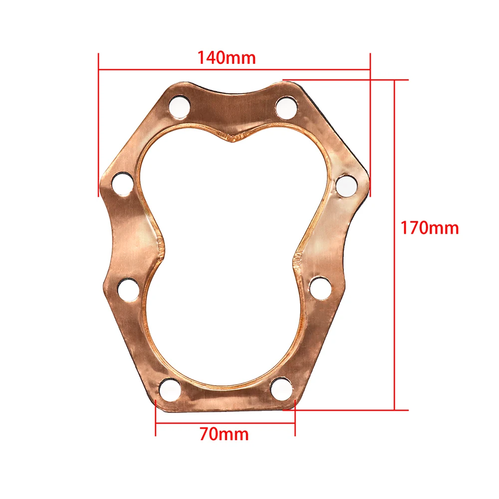 Alconstar 1 Pair Coppers Middle Gasket CJ-K750 Solid Core Cylinder Head Copper Gaskets 24P for M72 M1 M1M K750 MB750 SV