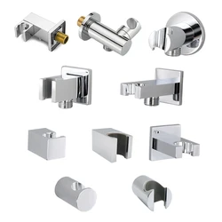 Solid Brass Shower Head Holder Handheld Shower Spray Bracket Wall Screw Mount Hand Bidet Sprayer Holder Show Accessories Chrome