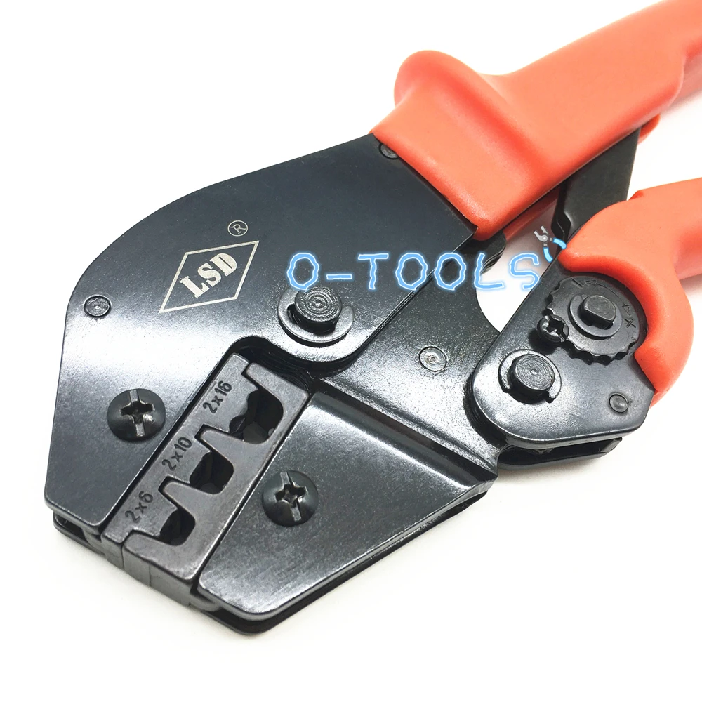 Double wire ferrule terminal crimping plier AP-2*616EF crimper for twin cable cord-end sleeve 2*10-6AWG ratchet crimping tools