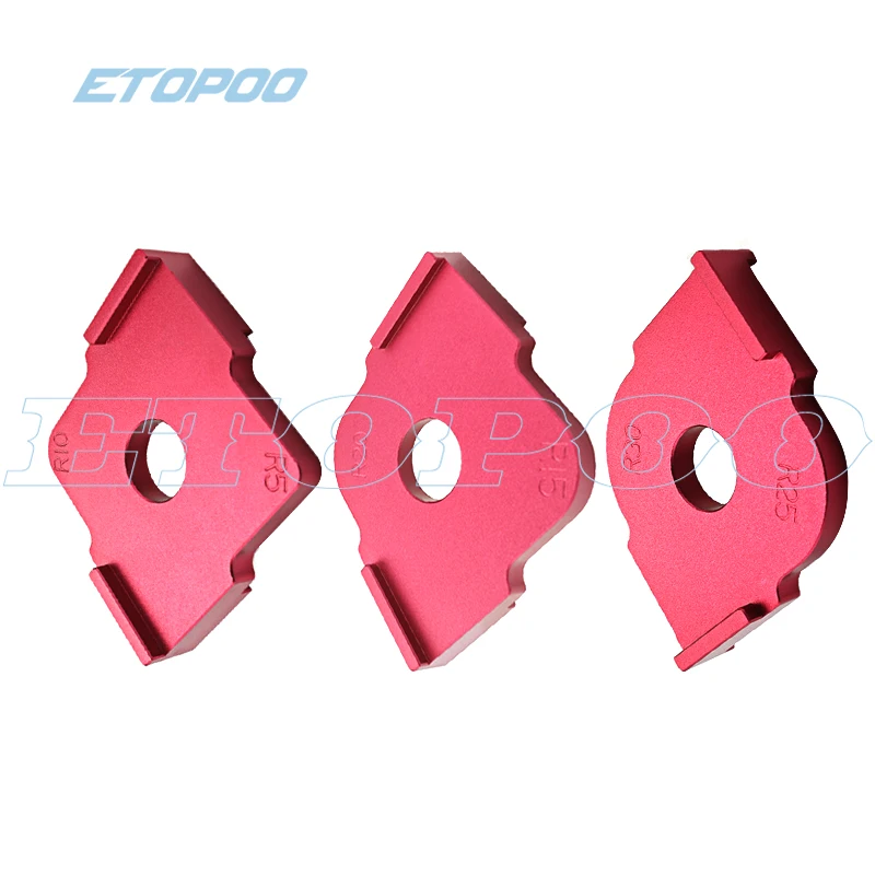 Carpintaria Aparar Raio Jig Modelos de Roteador Liga de Alumínio Cantos de Raio r5 R10 R15 R20 R25 R30 R35 R40 T10 T35 Pcs por Conjunto