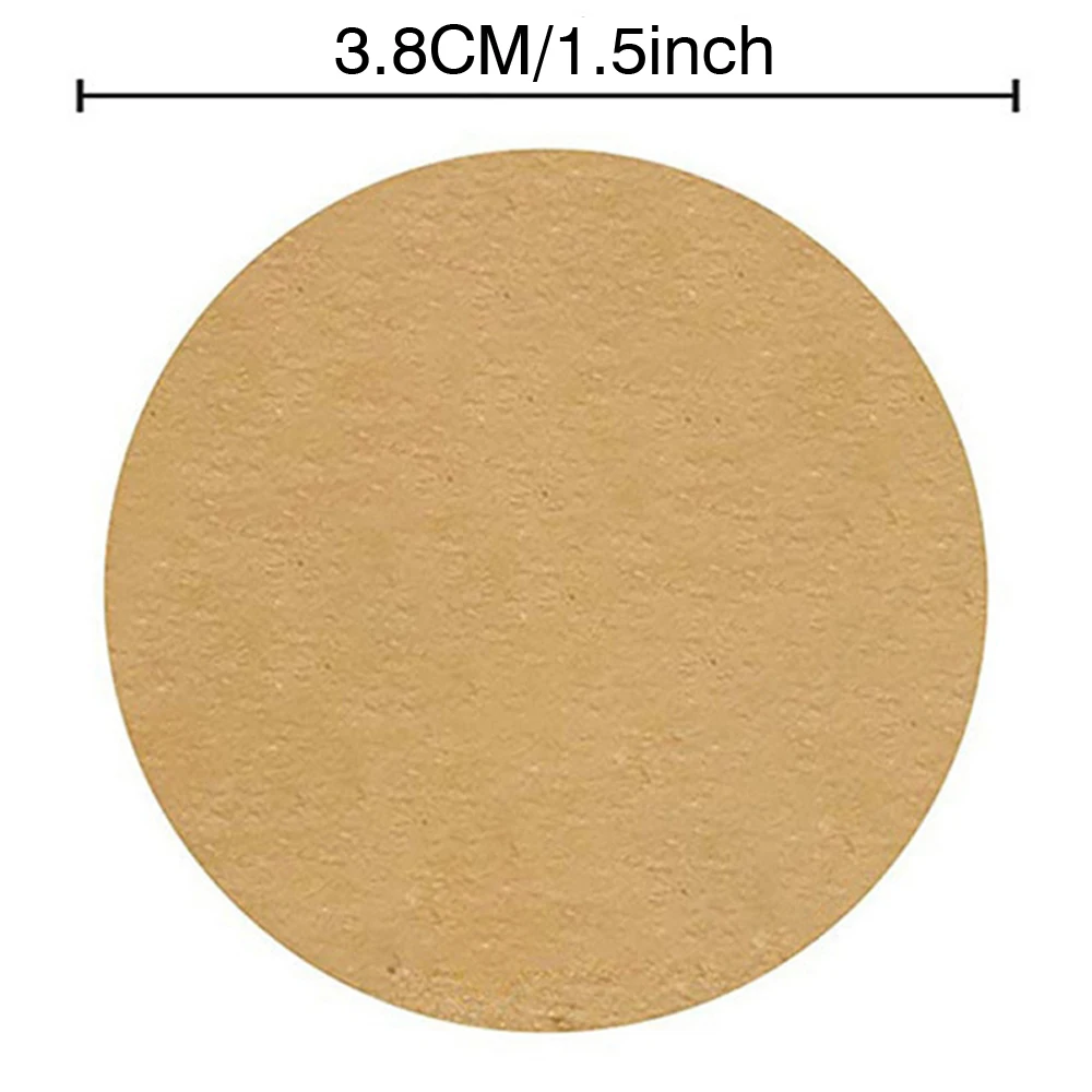 500Pcs Kraft Paper Stickers Round Blank Labels For Handmade Gift Tag Paper DIY Envelope Sealing Stickers Stationery