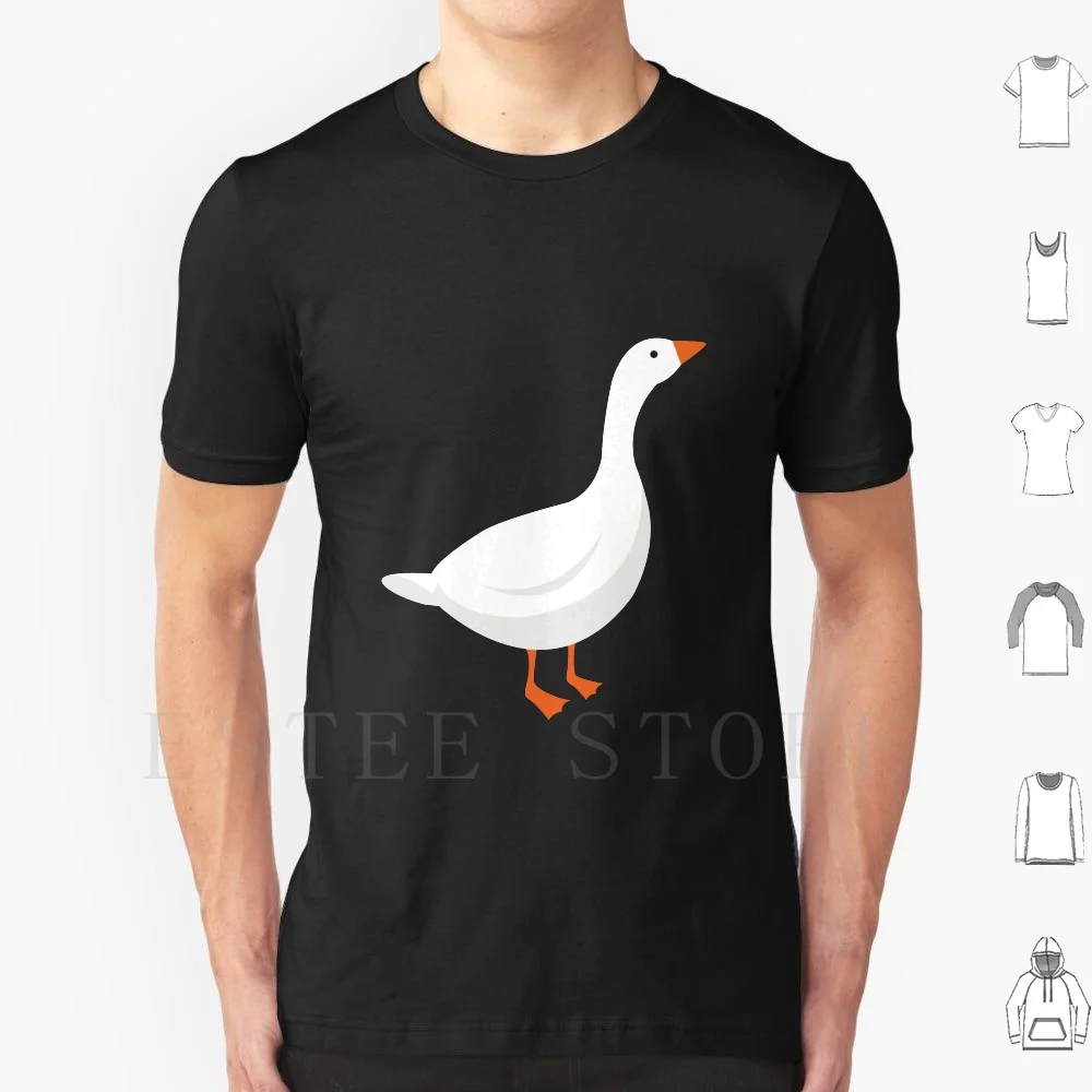 Untitled Goose T Shirt Cotton Men DIY Print Goose Untitled Untitled Goose Game Geese Bird Birds Animal Animals Cartoon Cartoons