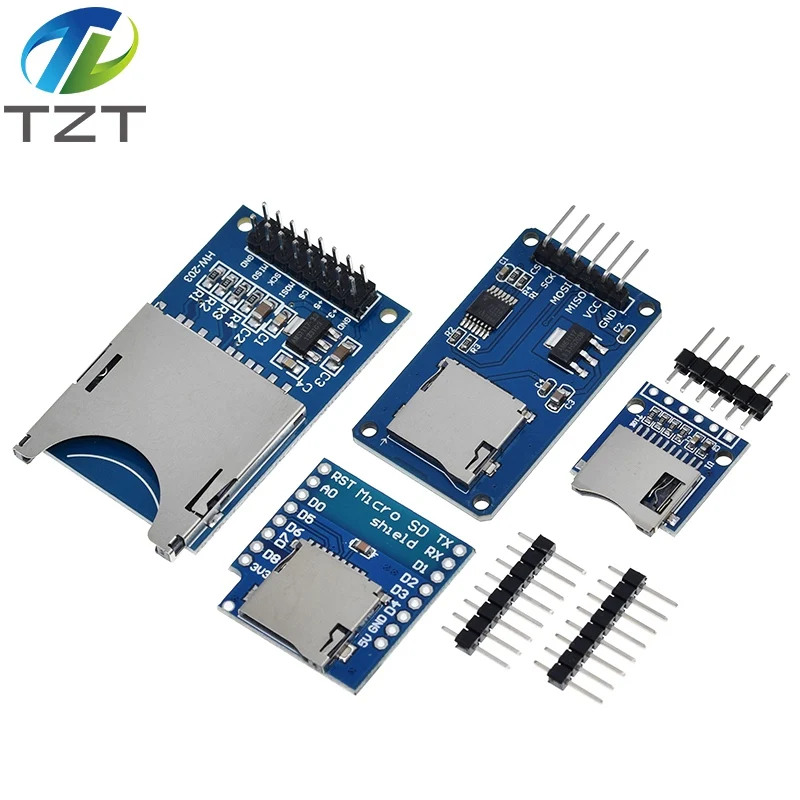 D1 Mini TF-Kartenmodul Micro SD Speichererweiterungsplatine Mini Micro SD TF-Karte Memory Shield Modul mit Pins für Arduino – Detail 1