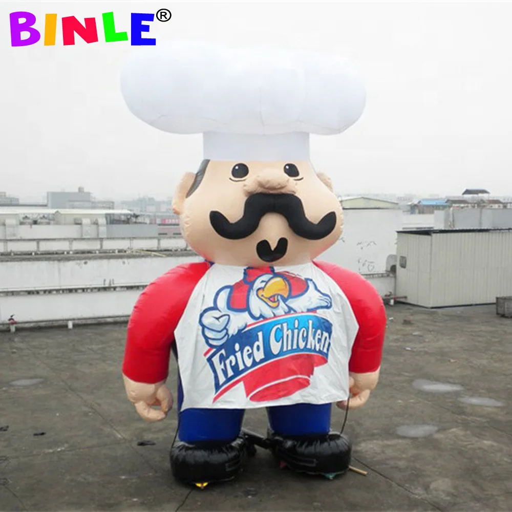 

Giant Blow Up Chef Sculpture Inflatable Pizza Cook Man Model Mascot For Restaurant Advertising