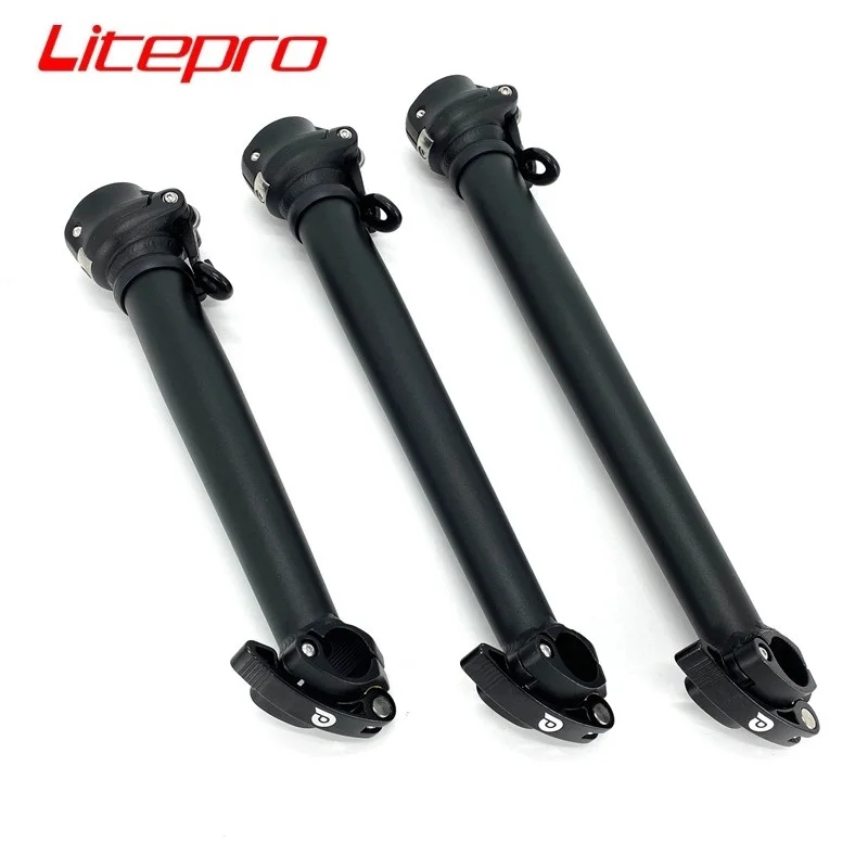 

Litepro 25.4mm 28.6mm Quick Release Outward Folding Bike Stem 29cm 35cm 37cm 40cm Right Fold Stem Aluminum Alloy BLACK