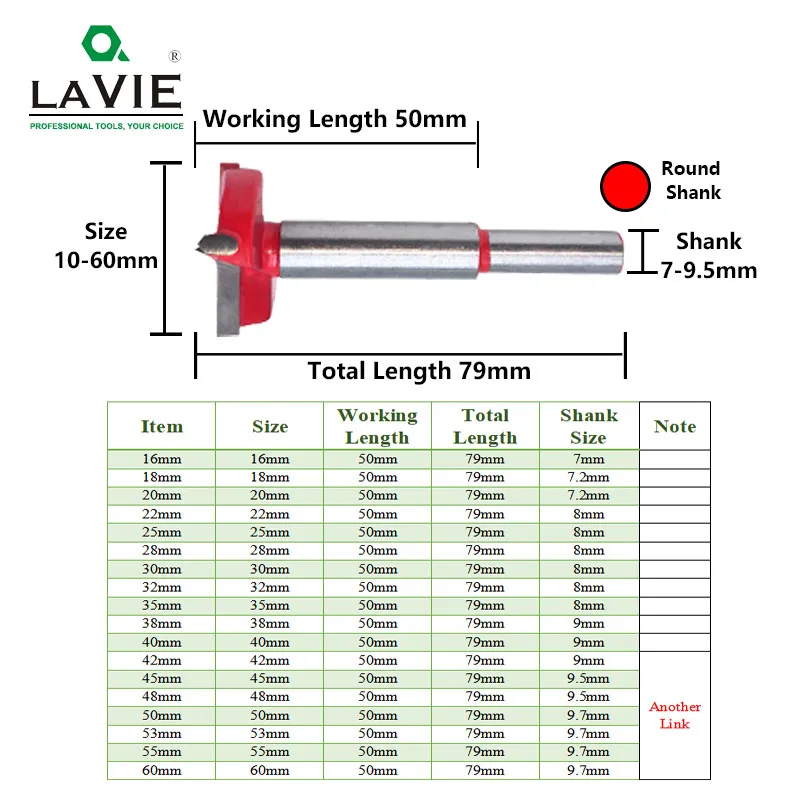 1 PC 15 Mm-60 Mm Forstner Bor Lubang Saw Cutter Engsel Membosankan Bit Round Shank Tungsten karbida Cutter