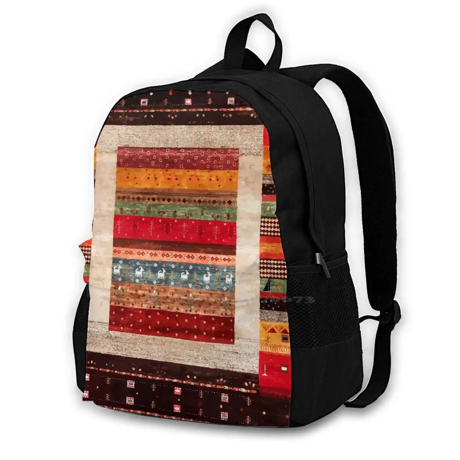 Beautiful Al Traditional Moroccan Style Artwork. Teen College Student Backpack Laptop Travel Bags Moroccan Ottoman Boho Hippie