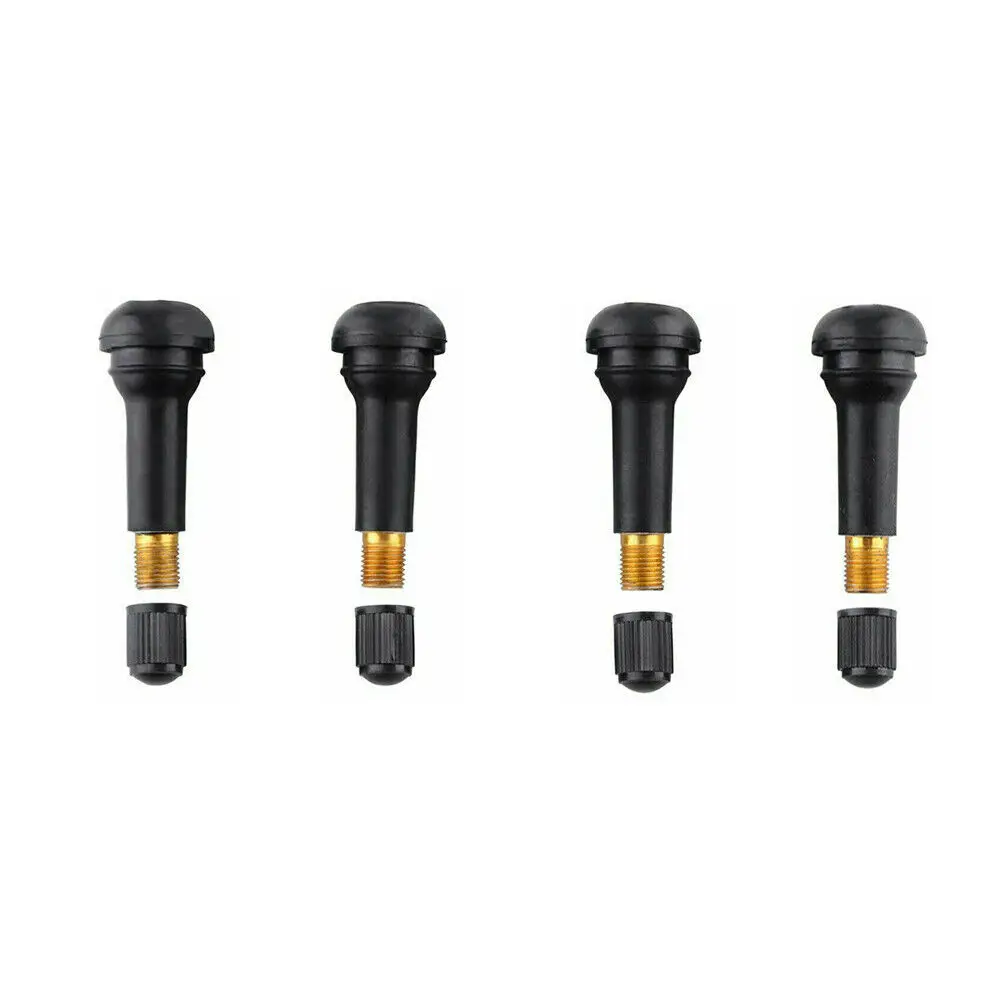 10/20/50/100PCS Universal TR414 Snap-In Black Rubber Tire Valve Stems Short Rod Car Accessory