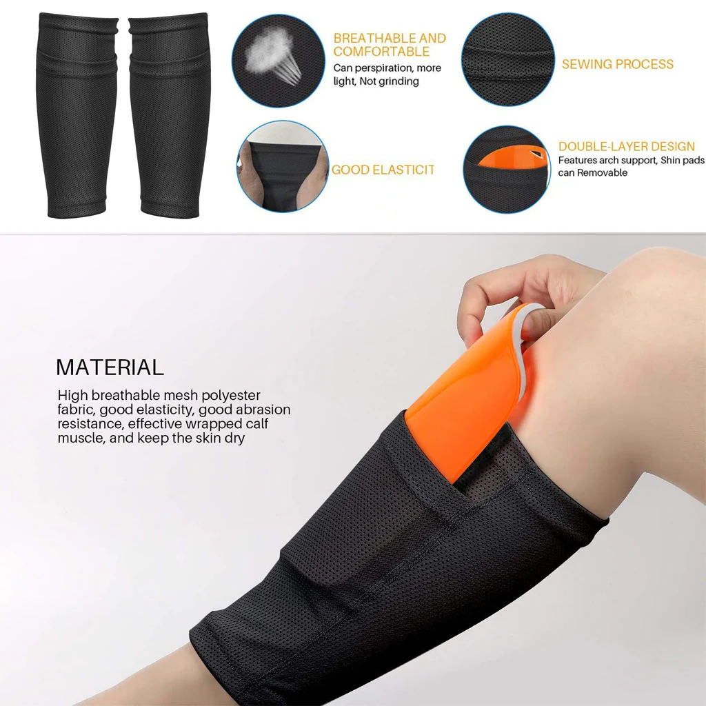 WorthWhile 1 Pair Soccer Football Shin Guard Teens Socks Pads Professional Shields Legging Shinguards Sleeves Protective Gear