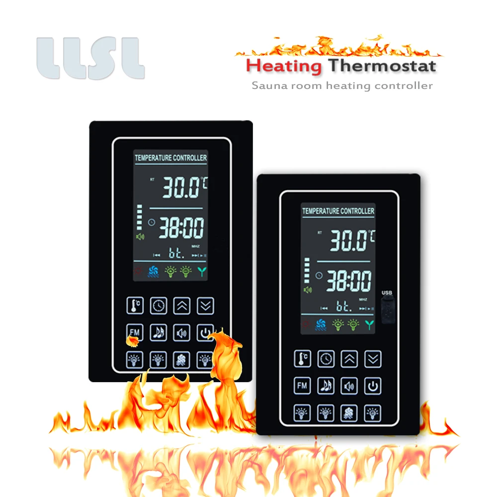 Kleur Scherm Multifunctionele Sauna Stoombad Verwarming Controller Kan Worden Aangesloten Met Externe Verlichting, Ventilator, Etc.