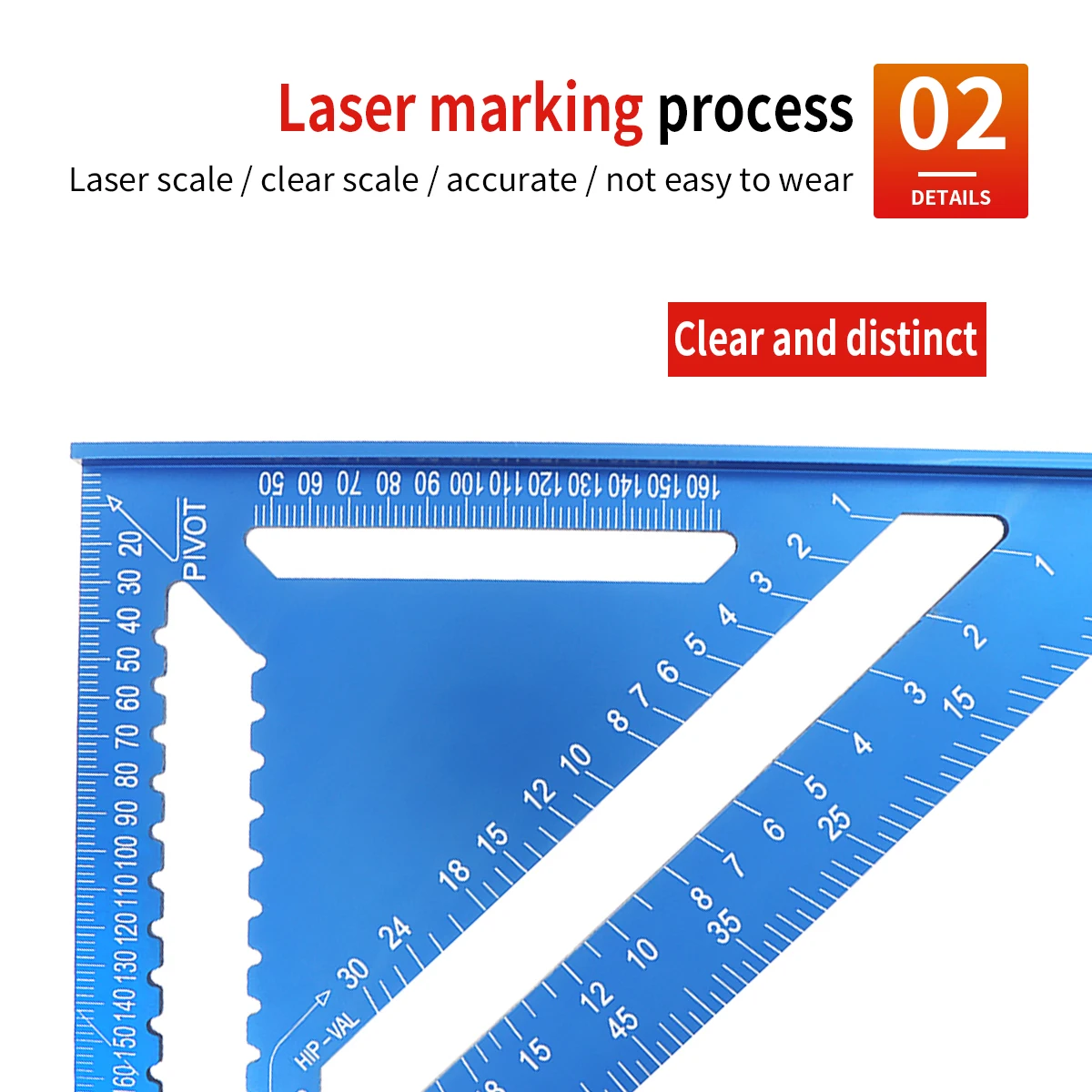 Angle Ruler 7inch 12 inch metric Imperial  Aluminum Alloy Triangular Measuring Ruler Woodwork Triangle Angle Protractor