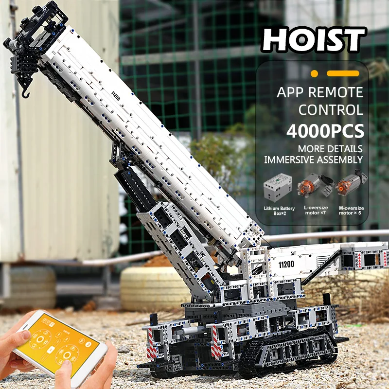 Mold KING 17002การวิเคราะห์ชุด MOC-10123รีโมทแอปรถบรรทุก LTM Excavator Crane รุ่นเด็กของเล่นคริสต์มาสของขวัญ