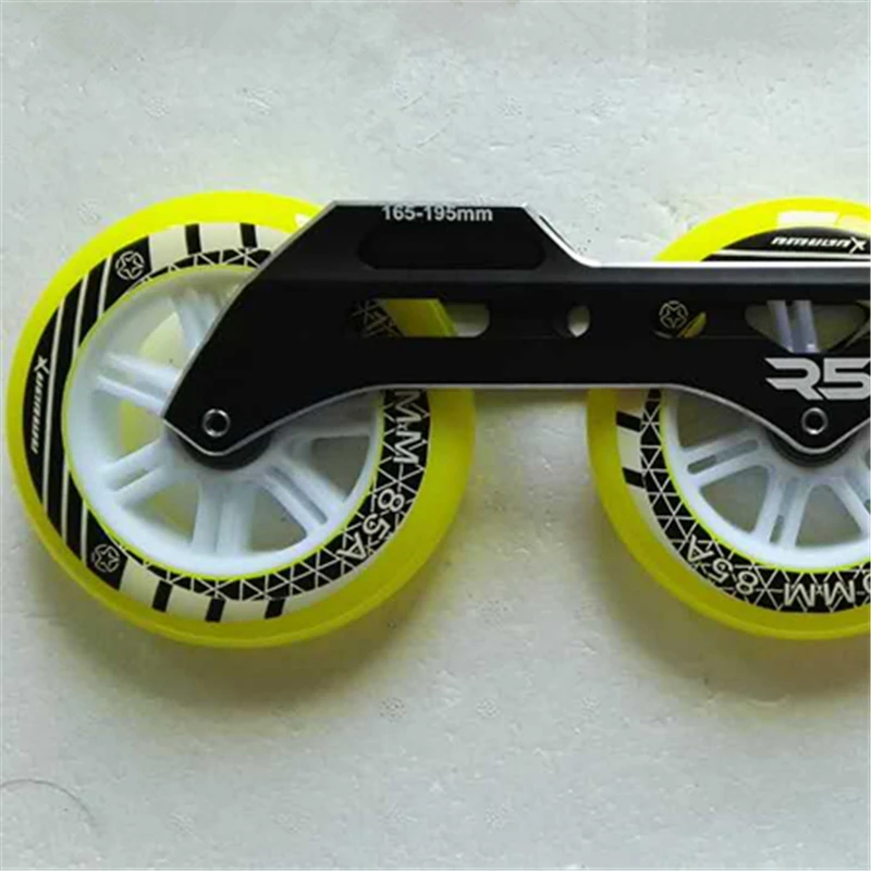 3*110MM big three-wheel speed pile knife speed skating shoes bracket skating flat shoes racing shoes brush street knife + wheel