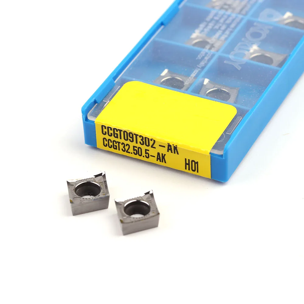 CCGT060204 CCGT09T304 CCGT120402 AK H01 Tiện CNC Miếng Nhôm Lưỡi Dao Carbide Máy Tiện Dụng Cụ Cắt Nhôm Đồng Gỗ