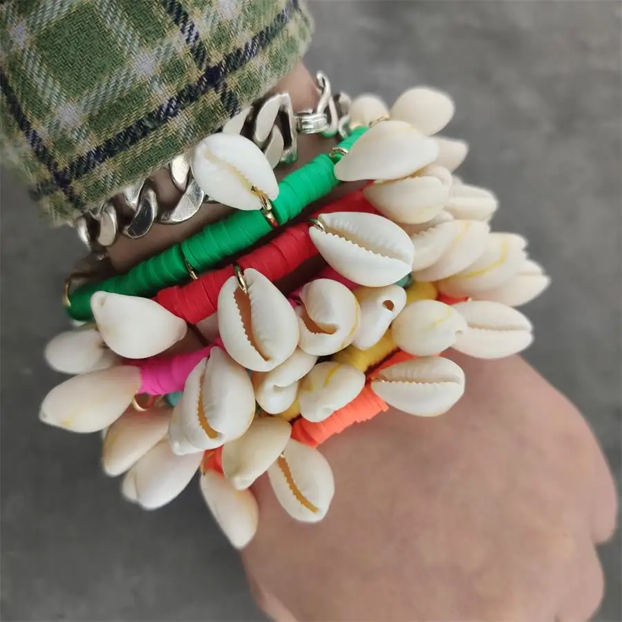 Boho Conch Shell Elastic Bracelet For Women Sea Style Beach Bracelets Bangles Summer Holiday Gift Femme Fine Bracelet Jewelry